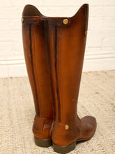 Load image into Gallery viewer, Vintage Leather Riding Boot Umbrella Stand with Equestrian Style
