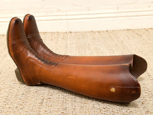 Load image into Gallery viewer, Vintage Leather Riding Boot Umbrella Stand with Equestrian Style
