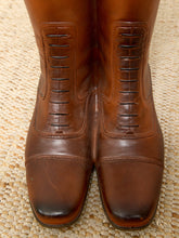 Load image into Gallery viewer, Vintage Leather Riding Boot Umbrella Stand with Equestrian Style
