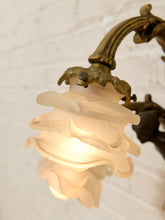 Load image into Gallery viewer, Pair Vintage Louis XVI Style Figural Three-Light Wall Sconces
