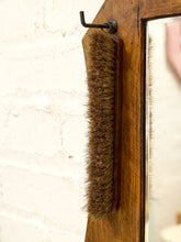 Load image into Gallery viewer, Antique Wood Shaving Mirror with Grooming Brushes
