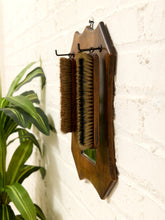 Load image into Gallery viewer, Antique Wood Shaving Mirror with Grooming Brushes
