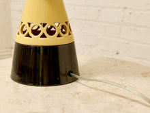 Load image into Gallery viewer, Vintage Mid-Century Atomic Ceramic Table Lamp with Cutout Base

