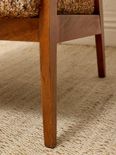 Load image into Gallery viewer, Vintage Mid-Century Modern Walnut Armchair in Textured Brown Upholstery
