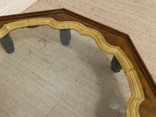 Load image into Gallery viewer, Vintage Chinoiserie Octagonal Glass Top Coffee Table
