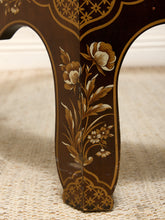 Load image into Gallery viewer, Vintage Chinoiserie Octagonal Glass Top Coffee Table

