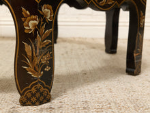 Load image into Gallery viewer, Vintage Chinoiserie Octagonal Glass Top Coffee Table
