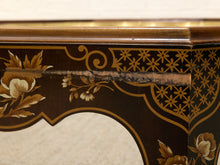 Load image into Gallery viewer, Vintage Chinoiserie Octagonal Glass Top Coffee Table
