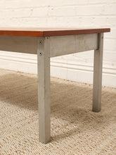 Load image into Gallery viewer, Vintage Modernist Wood and Metal Coffee Table

