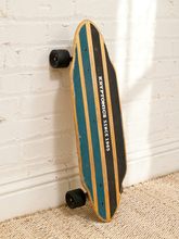 Load image into Gallery viewer, Kryptonics longboard skateboard with striped natural wood deck, blue and black grip sections, and “Kryptonics Since 1965” branding.

Era:  Late 20th to Early 21st Century

Style:  California · Skate Culture · Retro · Sport

Designer/Maker:  Kryptonics
