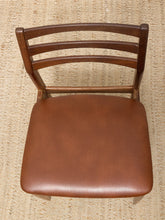 Load image into Gallery viewer, Set of 4 Vintage Danish Modern Rosewood Dining Chairs with Brown Upholstered Seats
