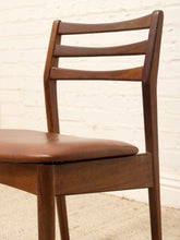 Load image into Gallery viewer, Set of 4 Vintage Danish Modern Rosewood Dining Chairs with Brown Upholstered Seats
