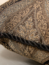 Load image into Gallery viewer, Palazzo Damask Accent Pillow with Black Cord Trim
