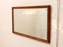 Load image into Gallery viewer, Large Vintage Wood Framed Rectangular Wall Mirror
