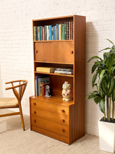 Load image into Gallery viewer, Vintage Danish Modern Teak Wall Unit - Secretary Cabinet
