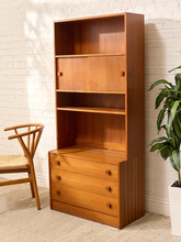Load image into Gallery viewer, Vintage Danish Modern Teak Wall Unit - Secretary Cabinet
