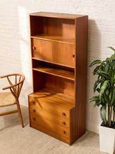 Load image into Gallery viewer, Vintage Danish Modern Teak Wall Unit - Secretary Cabinet
