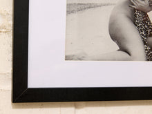 Load image into Gallery viewer, Vintage Betty Page Black and White Leopard Bikini Photograph
