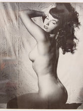 Load image into Gallery viewer, Vintage Betty Page Black and White Pin-Up Photograph
