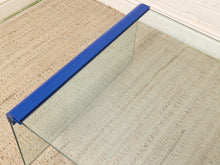 Load image into Gallery viewer, Vintage Postmodern Cobalt Blue and Bent Glass Coffee Table

