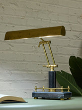 Load image into Gallery viewer, Vintage Brass and Black Adjustable Banker’s Desk Lamp
