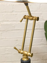 Load image into Gallery viewer, Vintage Brass and Black Adjustable Banker’s Desk Lamp
