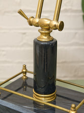 Load image into Gallery viewer, Vintage Brass and Black Adjustable Banker’s Desk Lamp
