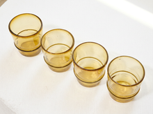 Load image into Gallery viewer, Vintage Amber Glass Tumblers – Set of 4
