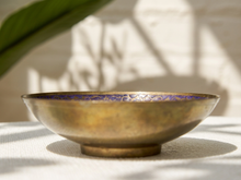 Load image into Gallery viewer, Vintage Blue &amp; Orange Floral Enamel Bowl
