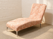 Load image into Gallery viewer, Vintage Peach Palm Print Chaise Lounge
