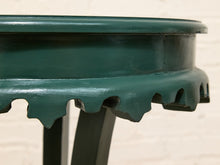 Load image into Gallery viewer, Vintage 1970s Scalloped Round Side Table in Forest Green
