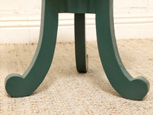 Load image into Gallery viewer, Vintage 1970s Scalloped Round Side Table in Forest Green
