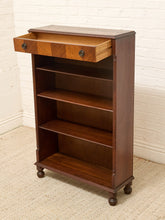 Load image into Gallery viewer, Antique Wood Bookshelf with Drawer
