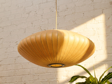 Load image into Gallery viewer, Authentic 1950s George Nelson mid-century modern ribbed Bubble hanging lamp
