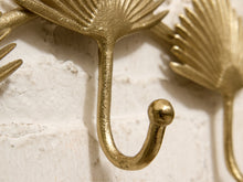 Load image into Gallery viewer, Vintage Brass Fan Motif Wall Hook Rack
