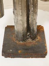 Load image into Gallery viewer, Brutalist Welded Steel Pipe Floor Sculpture
