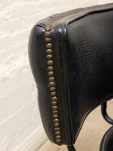 Load image into Gallery viewer, Vintage Tufted Black Bar with Three Swivel Bar Stools
