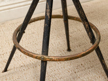Load image into Gallery viewer, Vintage Tufted Black Bar with Three Swivel Bar Stools
