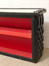 Load image into Gallery viewer, Vintage Tufted Black Bar with Three Swivel Bar Stools
