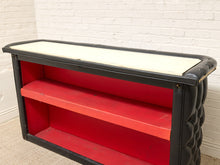 Load image into Gallery viewer, Vintage Tufted Black Bar with Three Swivel Bar Stools
