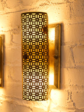 Load image into Gallery viewer, Pair of Vintage 1960s Geometric Metal Wall Sconces
