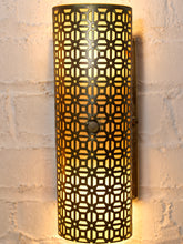 Load image into Gallery viewer, Pair of Vintage 1960s Geometric Metal Wall Sconces
