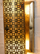 Load image into Gallery viewer, Pair of Vintage 1960s Geometric Metal Wall Sconces
