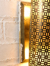 Load image into Gallery viewer, Pair of Vintage 1960s Geometric Metal Wall Sconces
