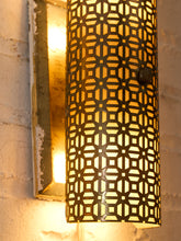 Load image into Gallery viewer, Pair of Vintage 1960s Geometric Metal Wall Sconces
