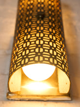 Load image into Gallery viewer, Pair of Vintage 1960s Geometric Metal Wall Sconces
