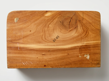 Load image into Gallery viewer, A rectangular wooden box with rounded corners, showcasing a warm honey-brown wood grain pattern and a small stamped serial number '87-81' on the top surface, set against a plain white background.
