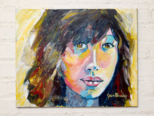 Load image into Gallery viewer, Golden-Eyed Woman Portrait Painting by Jean Bradley
