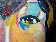 Load image into Gallery viewer, Golden-Eyed Woman Portrait Painting by Jean Bradley
