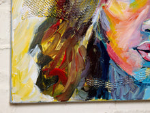 Load image into Gallery viewer, Golden-Eyed Woman Portrait Painting by Jean Bradley
